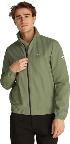 Tommy Jeans Herren Jacke Essential Casual Bomber Übergangsjacke, Grün (Aruba Green), S von Tommy Jeans