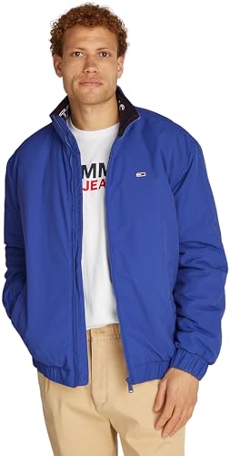 Tommy Jeans Herren Jacke Essential Padded Jacket mit Reißverschluss, Blau (Bright Blue), M von Tommy Jeans