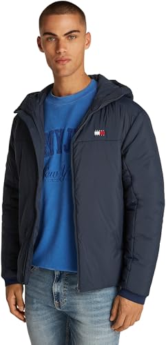 Tommy Jeans Herren Jacke Poly Jacket Wasserabweisend, Blau (Dark Night Navy), XS von Tommy Jeans