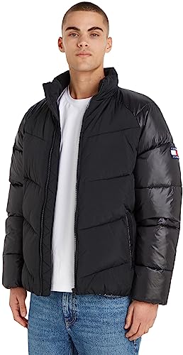 Tommy Jeans Herren Jacke Tonal Puffer Winterjacke, Schwarz (Black), S von Tommy Jeans