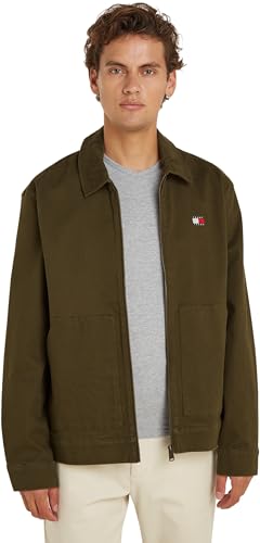 Tommy Jeans Herren Jacke Übergangsjacke, Grün (Drab Olive Green), M von Tommy Jeans