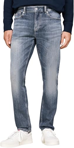 Tommy Jeans Herren Jeans Hose Austin Slim Fit Tapered Fit, Blau (Denim Dark), 32W/32L von Tommy Jeans