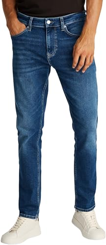 Tommy Jeans Herren Jeans Hose Austin Slim Tapered Fit, Blau (Denim Dark), 30W/36L von Tommy Jeans