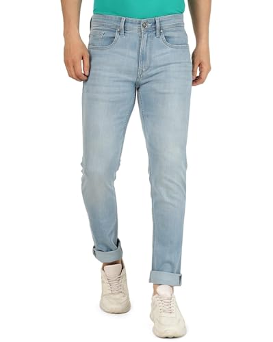 Tommy Jeans Herren Jeans Hose Austin Tapered Fit Slim Fit, Blau (Denim Light), 33W/34L von Tommy Jeans