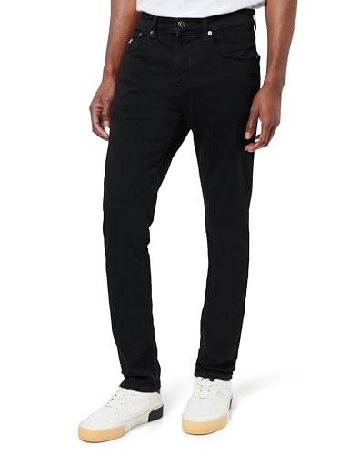 Tommy Jeans Herren Jeans Hose Austin Tapered Slim Fit, Schwarz (Denim Black), 32W/32L von Tommy Jeans