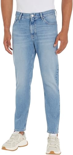 Tommy Jeans Herren Jeans Hose Dad Fit Tapered Fit, Blau (Denim Light), 28W/36L von Tommy Jeans