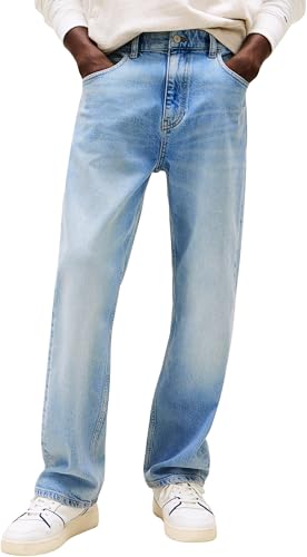 Tommy Jeans Herren Jeans Hose Otis Regular Straight Leg, Blau (Denim Light), 32W/32L von Tommy Jeans