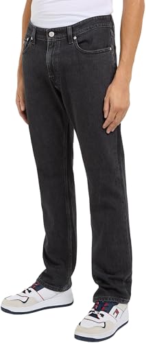 Tommy Jeans Herren Jeans Hose Ryan Regular Straight Fit, Blau (Denim Black), 32W/32L von Tommy Jeans