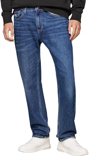 Tommy Jeans Herren Jeans Hose Ryan Regular Straight Fit, Blau (Denim Dark), 31W/34L von Tommy Jeans