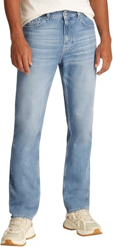 Tommy Jeans Herren Jeans Hose Ryan Regular Straight Fit, Blau (Denim Light), 33W/30L von Tommy Jeans