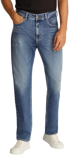 Tommy Jeans Herren Jeans Hose Ryan Slim Straight Leg, Blau (Denim Medium), 30W/36L von Tommy Jeans