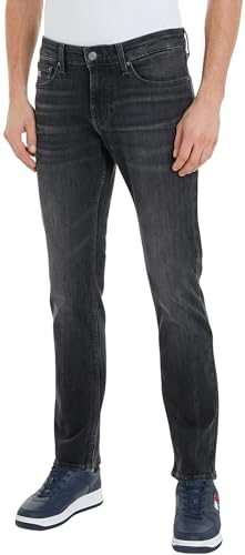 Tommy Jeans Herren Jeans Hose Scanton Slim Fit, Blau (Denim Black), 28W/30L von Tommy Jeans