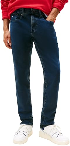 Tommy Jeans Herren Jeans Hose Scanton Slim Fit, Blau (Denim Blue Black), 34W/33L von Tommy Jeans