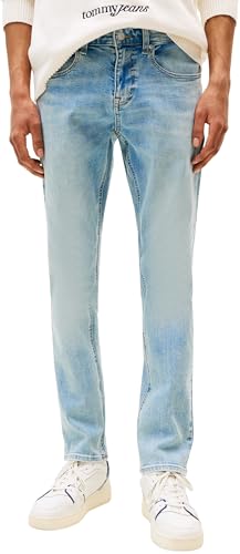 Tommy Jeans Herren Jeans Hose Scanton Slim Fit, Blau (Denim Light), 32W/33L von Tommy Jeans
