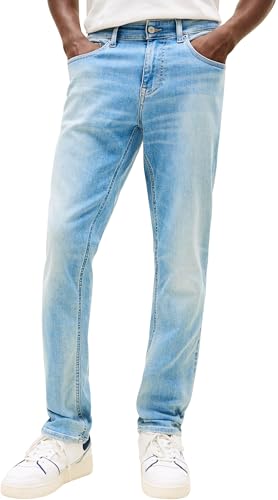 Tommy Jeans Herren Jeans Hose Scanton Slim Fit, Blau (Denim Mid Light Blue), 34W/33L von Tommy Jeans