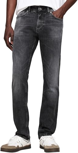 Tommy Jeans Herren Jeans Hose Scanton Slim Fit Stretch, Schwarz (Denim Black), 29W/30L von Tommy Jeans