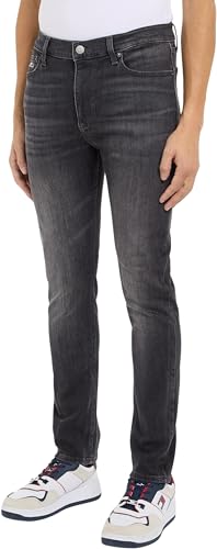 Tommy Jeans Herren Jeans Hose Simon Skinny Fit, Blau (Denim Black), 31W/32L von Tommy Jeans