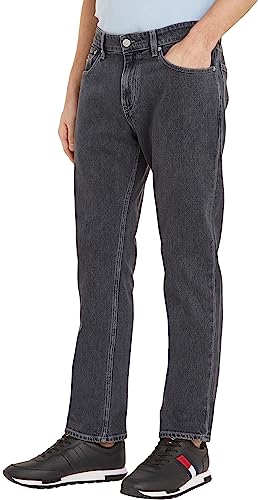 Tommy Jeans Herren Jeans Ryan Regular Straight Stretch, Blau (Denim Black), 32W / 34L von Tommy Jeans