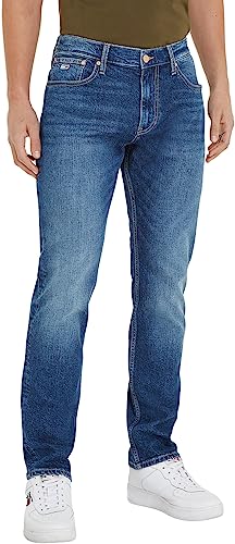 Tommy Jeans Herren Jeans Ryan Regular Straight Stretch, Blau (Denim Dark), 31W / 32L von Tommy Jeans