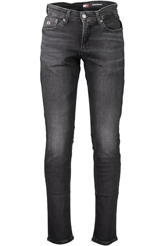 Tommy Jeans Herren Jeans Scanton Slim AH1280 Slim Fit, Schwarz (Denim Black), 3436 von Tommy Jeans