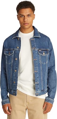Tommy Jeans Herren Jeansjacke Ryan Trucker Regular Fit, Blau (Denim Medium), XXL von Tommy Jeans
