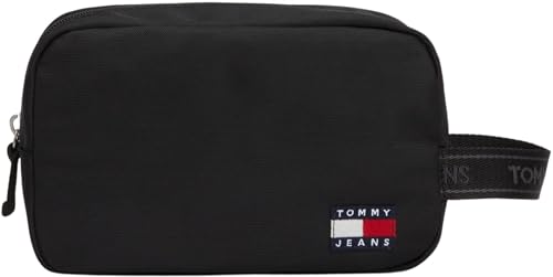Tommy Jeans Herren Kulturbeutel Essential Daily Washbag Öffnung Oben, Schwarz (Black), Einheitsgröße von Tommy Jeans