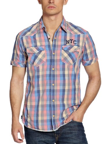 Tommy Jeans Herren Kurzarm Shirt Mehrfarbig (061 MAUVEGLOW/ MULTI) 54 (XXL) von Tommy Jeans