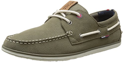 Tommy Jeans Herren Miles 1B-1 Bootsschuhe, Grün (Mermaid 440), 46 von Tommy Jeans