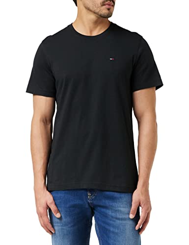 Tommy Jeans Herren T-Shirt Kurzarm TJM Original Slim Fit, Schwarz (Tommy Black), L von Tommy Hilfiger