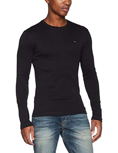 Tommy Jeans Herren Langarmshirt TJM Original Langarm, Schwarz (Tommy Black), S von Tommy Jeans