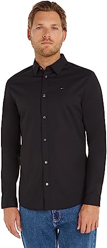 Tommy Jeans Herren Hemd TJM Original Langarm, Schwarz (Tommy Black), XS von Tommy Jeans