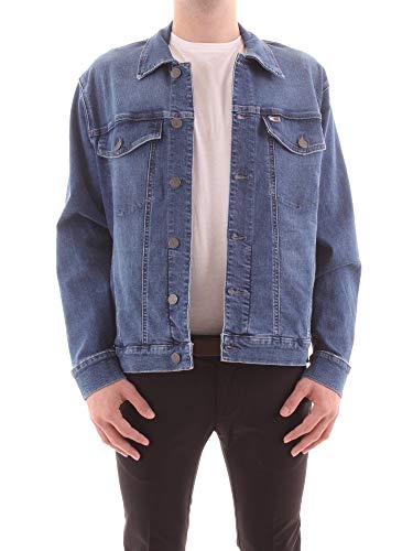 Tommy Jeans Herren Oversized Denim Trucker Bdfm Freizeithemd, Bedford Mid Bl Com, X-Large von Tommy Jeans