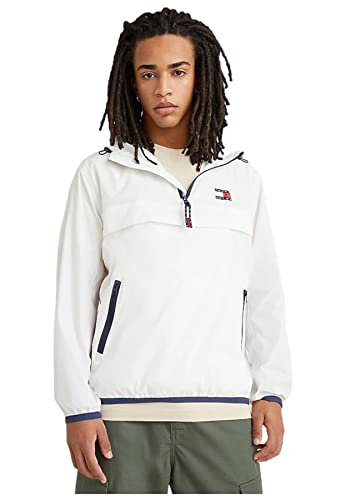 Tommy Jeans Herren Packbare Tech Chicago Popover Jacke, Weiß, L von Tommy Jeans