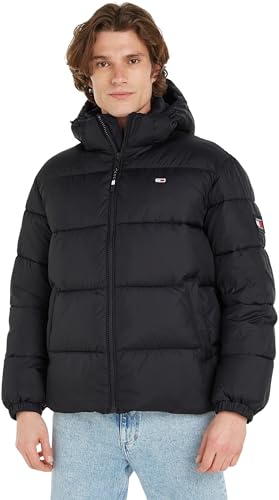 Tommy Jeans Herren Pufferjacke Essential Puffer Jacket leicht, Schwarz (Black), XS von Tommy Jeans