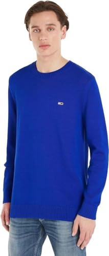 Tommy Jeans Herren Pullover Essential Crew Neck Strickpullover, Blau (Ultra Blue), 3XL von Tommy Jeans