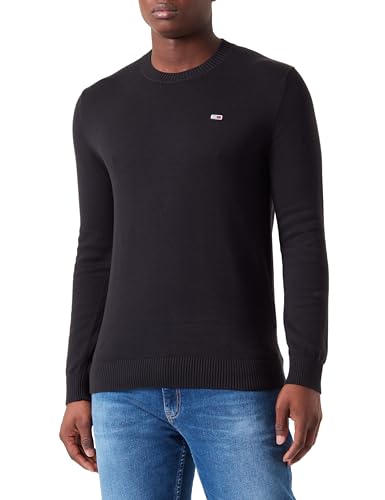 Tommy Jeans Herren Pullover Rundhalsausschnitt, Schwarz (Black), XXXL von Tommy Jeans