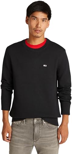 Tommy Jeans Herren TJM Slim Essntls C-Neck Sweater Dm0dm18370, Black (Black), S von Tommy Jeans