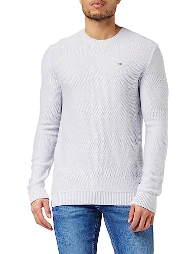 Tommy Jeans Herren Pullover Strickpullover, Silber (Silver Grey Htr), 3XL von Tommy Jeans