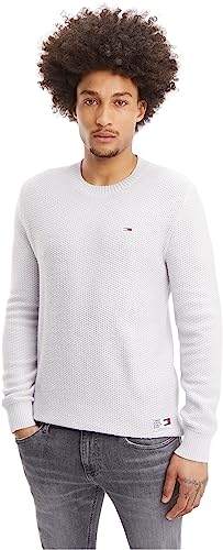 Tommy Jeans Herren Pullover Strickpullover, Silber (Silver Grey Htr), XS von Tommy Jeans