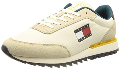 Tommy Jeans Herren Runner Sneaker Retro Evolve Sportschuhe, Beige (Savannah Sand), 44 EU von Tommy Jeans