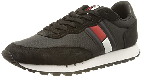 Tommy Jeans Herren Retro Mix TJM Läufer Sneaker, Schwarz, 42 EU von Tommy Jeans