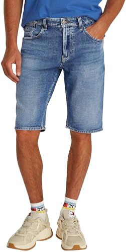 Tommy Jeans Herren Ronnie Bi0134 Dm0dm20961 Shorts Mit 5 Taschen, Denim (Denim Medium), 28W EU von Tommy Jeans