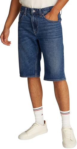 Tommy Jeans Herren Ronnie Bi0152 Dm0dm20943 Shorts Mit 5 Taschen, Denim (Denim Dark), 28W EU von Tommy Jeans