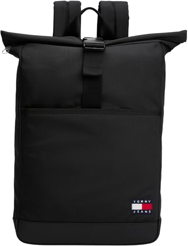 Tommy Jeans Herren Rucksack Daily mit Rolltop, Schwarz (Black), Einheitsgröße von Tommy Jeans