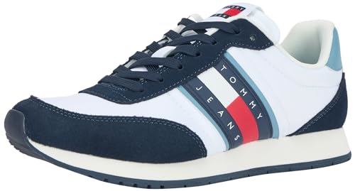 Tommy Jeans Herren Runner Sneaker Casual Sportschuhe, Blau (Skyscrape Blue), 41 von Tommy Jeans