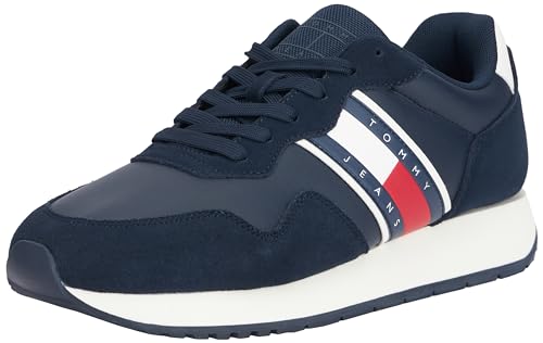Tommy Jeans Herren Runner Sneaker Modern Sportschuhe, Blau (Dark Night Navy), 42 von Tommy Jeans