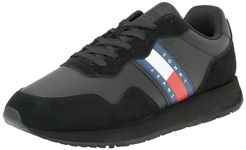 Tommy Jeans Herren Runner Sneaker Modern Sportschuhe, Schwarz (Black), 41 von Tommy Jeans