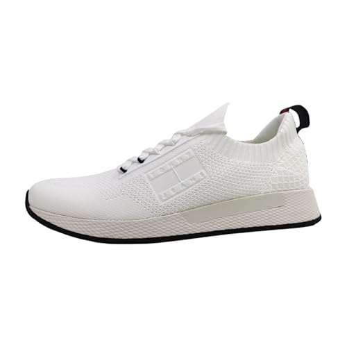 Tommy Jeans Herren Runner Sneaker Sportschuhe, Weiß (Ecru), 45 von Tommy Jeans