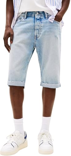Tommy Jeans Herren Ryan CBF Ci8010 Dm0dm21721 Shorts Mit 5 Taschen, Denim (Denim Light), 36W EU von Tommy Jeans