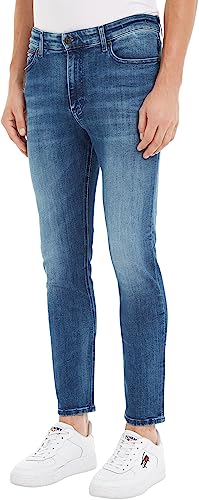 Tommy Jeans Simon Skny Dyjmb Jeanshosen, Herren, Blau (Dynamic Jacob Mid Blue Stretch), 33W / 36L von Tommy Jeans